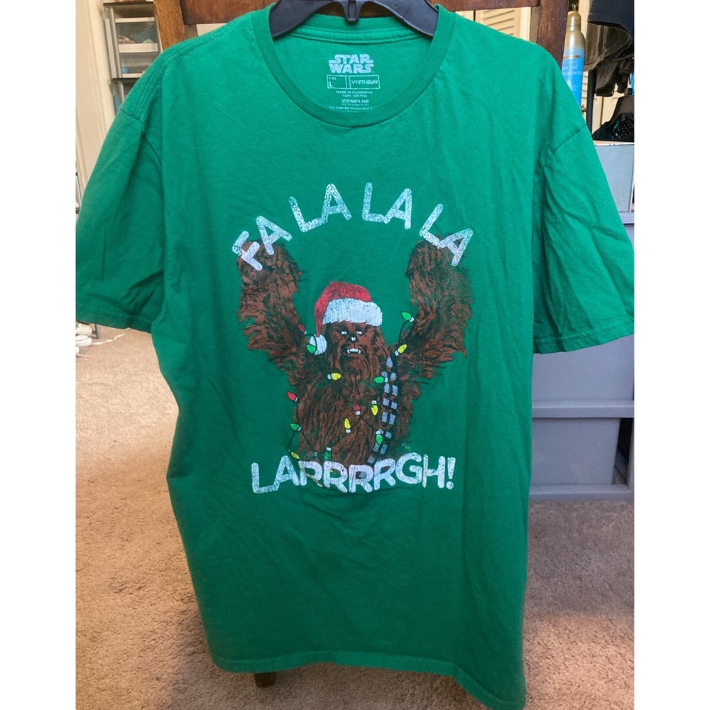 Star Wars • Official Fa La Larrrgh T-Shirt • Green • Size L